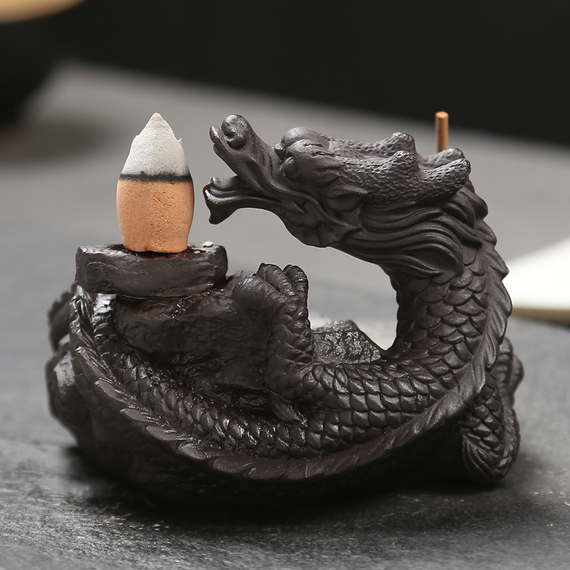 Ceramic dragon backflow incense waterfall – acacuss