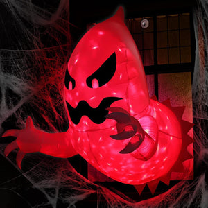 1.4m Halloween Inflatable Ghost Horror Window Ghost Foldable Glowing Balloon Outdoor Courtyard Garden Decoration Fun Party Tool acacuss