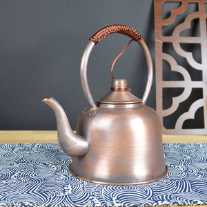 1.5L Pure Copper Teapot Thickened Red Copper Brass Boiling Kettle Anti-Scald Milk Tea Pot Vintage Copper Tea Set For Home acacuss