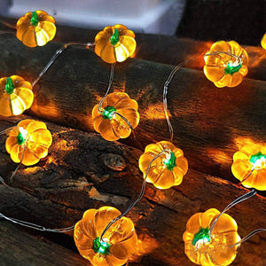 1.5m 10Led Halloween Light String Pumpkin Skull Eye Balls Ghost Festival Party Lantern Trick Or Treat Happy Halloween Day Decor acacuss