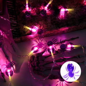 1.5m Halloween Led Skull Lights String Bat Tombstone Ghost Pumpkin Ornaments Tree Halloween Decoration for Home DIY Party Decor acacuss