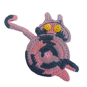 1 PC Knit Cup Coaster Cute Animal Coffee Mug Mat Table Heat Insulation Cat Butt Dining Mat Home Kitchen Decoration Pad acacuss
