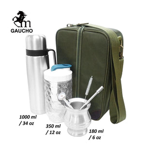 1 PC/Lot Gaucho Yerba Mate Travel Sets Stainless Gourds Calabash Cups & Thermos & Bombilla Filter Straw Tea Cans acacuss