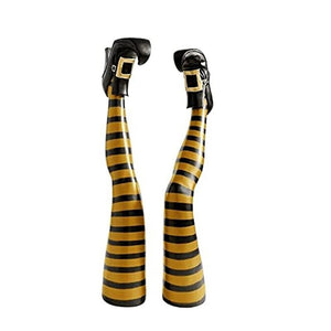 1 Pair Halloween Evil Witch Legs Props Upside Down Wizard Feet with Boot Stake Ornament Decoration for front Yard Lawn Dropship acacuss