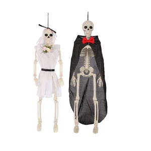 1 Set Halloween Skeleton Bride and Groom Horror Human Bones Skeleton Decorations Halloween Party Decoration Favors Scary Props acacuss