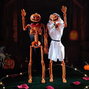 1 Set Halloween Skeleton Bride and Groom Horror Human Bones Skeleton Decorations Halloween Party Decoration Favors Scary Props acacuss