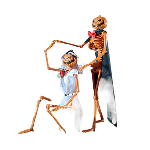 1 Set Halloween Skeleton Bride and Groom Horror Human Bones Skeleton Decorations Halloween Party Decoration Favors Scary Props acacuss