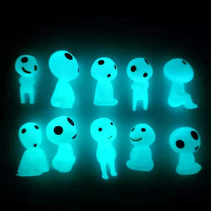 10/20Pcs Luminous Tree Spirits Micro Landscape Figure Ornament Outdoor Glowing Miniature Statue Potted Mini Garden Accessories acacuss