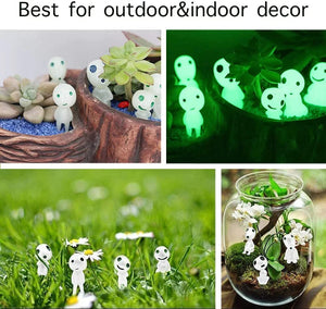 10/20Pcs Luminous Tree Spirits Micro Landscape Figure Ornament Outdoor Glowing Miniature Statue Potted Mini Garden Accessories acacuss