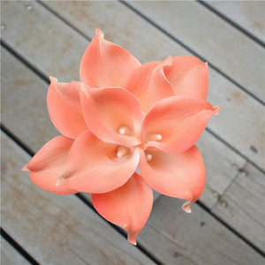 10 Navy Blue Calla Lilies PU Real Touch Flowers Wedding decoration Bouquets Centerpieces Fake artificial flowers Home Decoration acacuss