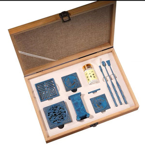 10 Pieces Incense Tool Set Pure Copper Seal Incense Burner Shovel Spoon Ash Pressure DIY Home Office Play Seal Extension Tool acacuss