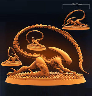 100mm 75mm Resin Model Kits Female Alien Figure Sculpture Unpainted No Color DW-053 acacuss