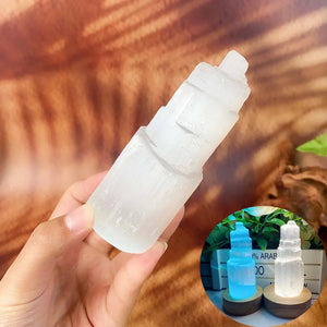 10CM Natural Selenite Skyscraper Crystal Tower Energy Quartz Reiki Stones White Gypsum For Cleansing Healing Meditation Witch acacuss