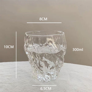 10oz Glass Water Cup Twist Fold Cup Household Fruit Juice Tea Cup Lovely Beer Cup Ins Style Korean Milk Cup Coffee Mug acacuss