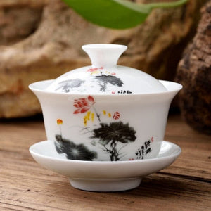 11.11 gaiwan 80cc porcelain tureen Chinese ceramic tea bowl set covered bowl with lid cup saucer China cup bowls acacuss