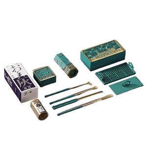 11 Pieces of Incense Seal Set Pure Copper Burning Blue Incense Stove Spoon Shovel Storage Tools DIY Home Fragrant Seal Supplies acacuss