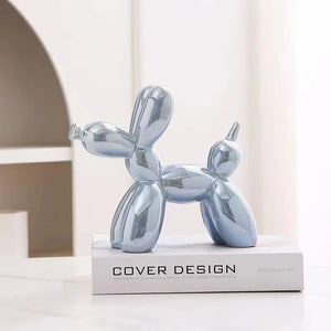 11cm Mini Ceramic Balloon Dog Abstract Ornament Creative Sculpture Study Room Statue Home Office Accessories Festival Decoration acacuss