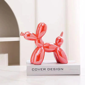 11cm Mini Ceramic Balloon Dog Abstract Ornament Creative Sculpture Study Room Statue Home Office Accessories Festival Decoration acacuss