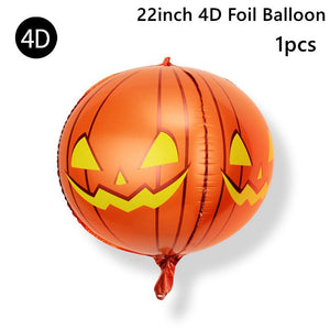 12/1PCS Halloween Ghost Balloons Toys Spider Witch Bat Pumpkin Skeleton Horror Halloween Party Decoration Festival Party Supply acacuss