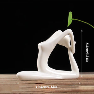 12 Styles Abstract Figure Art Ceramic Yoga Poses Figurine Porcelain Lady Statue Home Yoga Study Studio Decor Ornament Sculpture acacuss