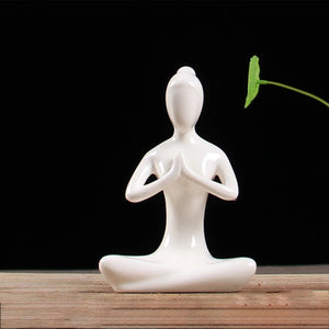 12 Styles Abstract Figure Art Ceramic Yoga Poses Figurine Porcelain Lady Statue Home Yoga Study Studio Decor Ornament Sculpture acacuss