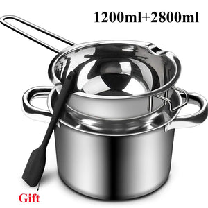 1200ml Candle Wax Melting Pot with 2400ml Stainless Steel Pot for Melting Chocolate Candy Candle Soap Wax Making Kit acacuss
