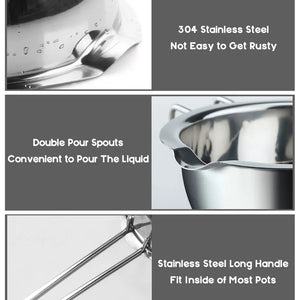 1200ml Candle Wax Melting Pot with 2400ml Stainless Steel Pot for Melting Chocolate Candy Candle Soap Wax Making Kit acacuss