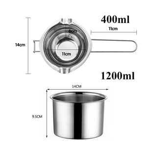 1200ml Candle Wax Melting Pot with 2400ml Stainless Steel Pot for Melting Chocolate Candy Candle Soap Wax Making Kit acacuss