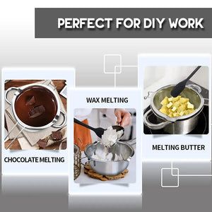 1200ml Candle Wax Melting Pot with 2400ml Stainless Steel Pot for Melting Chocolate Candy Candle Soap Wax Making Kit acacuss