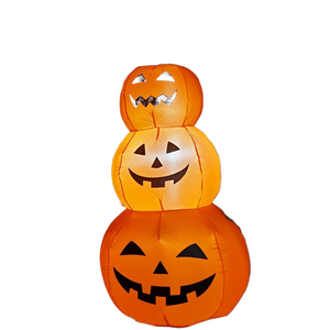 120CM Giant Halloween Pumpkin Ghost Inflatable LED Lighted Toys 3 Jack-O-Lanterns Yard Graden Home Decoration Party Props Airbow acacuss