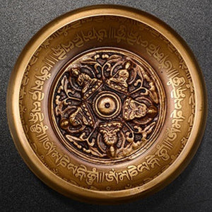 12CM Nepal Handmade Singing Bowls Set Buddha Mantra Design Tibetan Sound Bowl for Yoga Chanting Meditation Decoracion acacuss