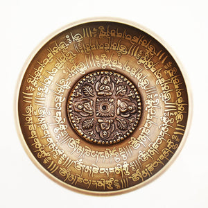 12CM Nepal Handmade Singing Bowls Set Buddha Mantra Design Tibetan Sound Bowl for Yoga Chanting Meditation Decoracion acacuss