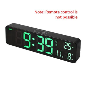 13/16 Inches Large LED Digital Wall Clock ,Wall Mounted Remote Control Temperature Date Week Display Timer Dual Alarm Clock acacuss
