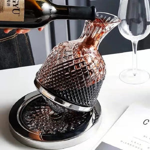 1500ml Creativity Crystal Glass Cup Rotation Tumbler Wine Aerator Decanter Glass Cup For Wine Glasses Mug Cup Creative Gifts acacuss