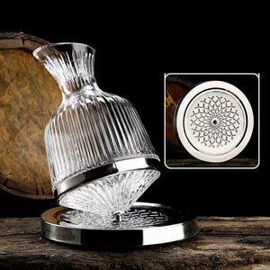 1500ml Creativity Crystal Glass Cup Rotation Tumbler Wine Aerator Decanter Glass Cup For Wine Glasses Mug Cup Creative Gifts acacuss
