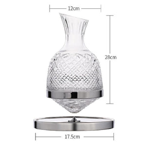 1500ml Creativity Crystal Glass Cup Rotation Tumbler Wine Aerator Decanter Glass Cup For Wine Glasses Mug Cup Creative Gifts acacuss