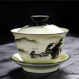 150ml Creative chinese landscape painting Gaiwan Tea Set Ceramic Teaware Sets Tea Set Teapot Teaset Tea Cups Of Tea Ceremony acacuss