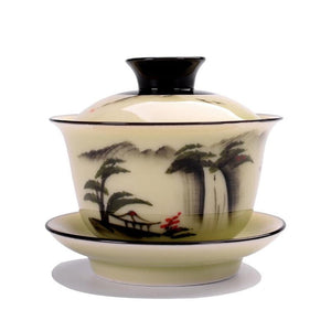 150ml Creative chinese landscape painting Gaiwan Tea Set Ceramic Teaware Sets Tea Set Teapot Teaset Tea Cups Of Tea Ceremony acacuss