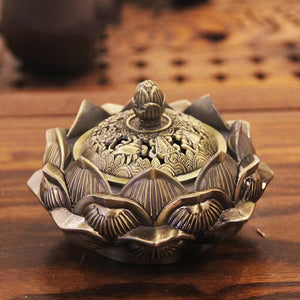 1PC Delicate Bronze Ruyi Plate Copper Incense Burner Stick Holder Zen Garden Temples Studios Home Decor Comfort Incense Burner acacuss