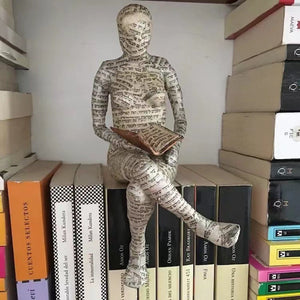 1PC Reading Woman Resin Statue Desktop Decoration Ornament Home Living Room Bedroom Decoration Home Sculpture Ornaments Decor acacuss