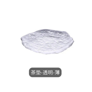 1Pc Japanese Handmade Hammer Pattern Tea Cup Transparent Matte Kungfu Tea Cup Frozen Coaster Wine Cup Home Office Drinkware 45ml acacuss