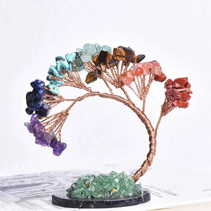 1Pc Natural Crystal Money Tree Gravel Specimen Stone Feng Shui Ornaments Tree of Life Figurines & Agate Slice Stand Home Decor acacuss