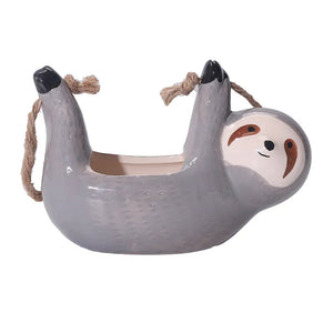 1Pcs Ceramic Hanging Plant Pots Scindapsus Chlorophytum Hanging Flower Basket Flower Pot Cartoons Animal Vase Garden Decoration acacuss