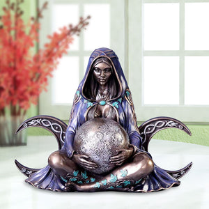 1Pcs Mother Earth Art Statue Resin Craft Millennium Gaia Goddess Outdoor Sculpture Art Garden Decoration Holiday Gift acacuss