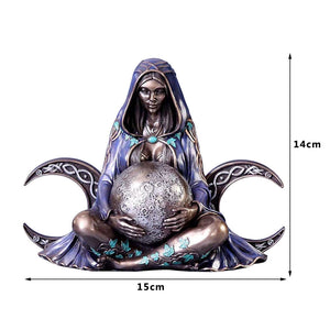 1Pcs Mother Earth Art Statue Resin Craft Millennium Gaia Goddess Outdoor Sculpture Art Garden Decoration Holiday Gift acacuss