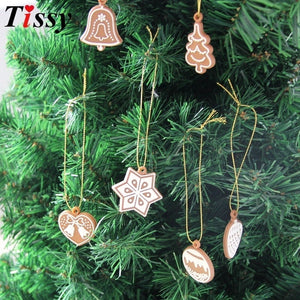 1Set Rubber Gingerbread Man Christmas Hanging Ornaments Colorful Rubber Pendant For Chrismas DIY Gifts Wrapping Decorations acacuss