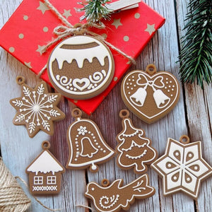 1Set Rubber Gingerbread Man Christmas Hanging Ornaments Colorful Rubber Pendant For Chrismas DIY Gifts Wrapping Decorations acacuss