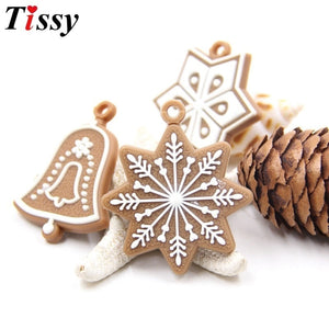 1Set Rubber Gingerbread Man Christmas Hanging Ornaments Colorful Rubber Pendant For Chrismas DIY Gifts Wrapping Decorations acacuss