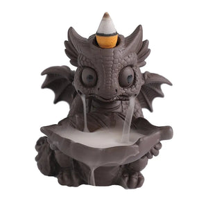 1pc Ceramic Waterfall Incense Burner, Vintage Dragon Backflow Incense Burner, Household Burner Catcher Holder (Without Incense) acacuss