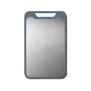 1pc Cutting Board Two Sides Of Stainless Steel and Plastic Dual-purpose Multifunctional Cut Vegetables and Meat Chopping Board acacuss